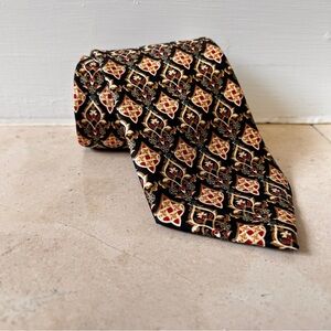 Vintage Harvey Ashton England Tie 100% Silk 57" x 3.5" Wedding Travel Office